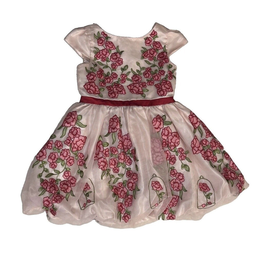 Disney Limited Edition Beauty and the Beast Pink Belle Dress Costume Size 4